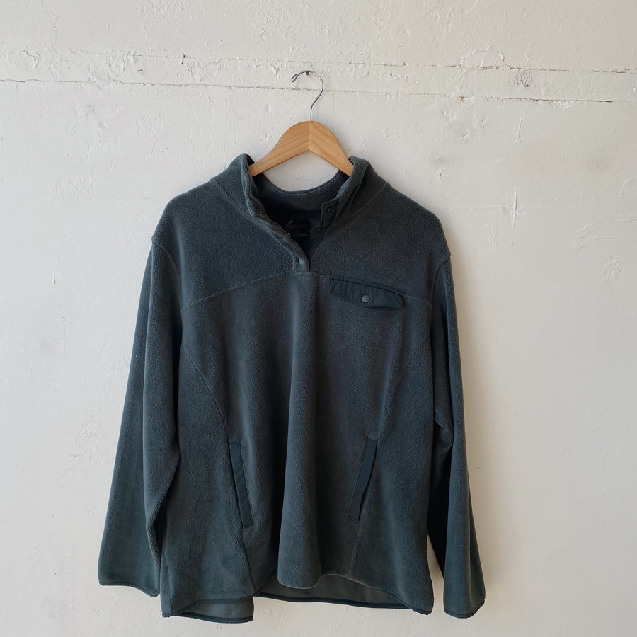 SIZE 2XL | Green 1/4 Button-Up