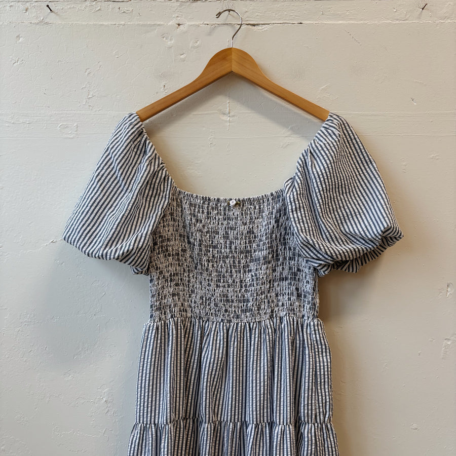 SIZE M | Blue Striped Dress