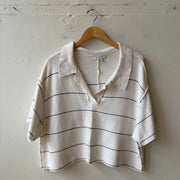 SIZE M | White Striped Top
