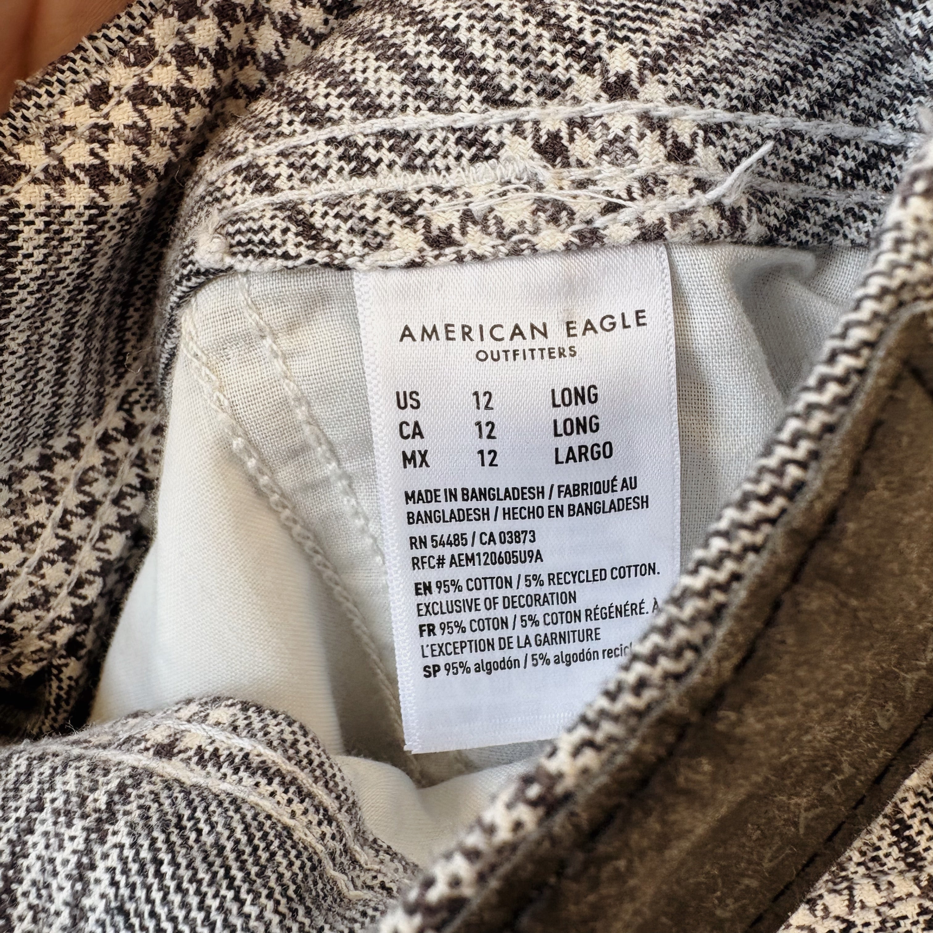 SIZE 12 | AE Long Plaid Pants