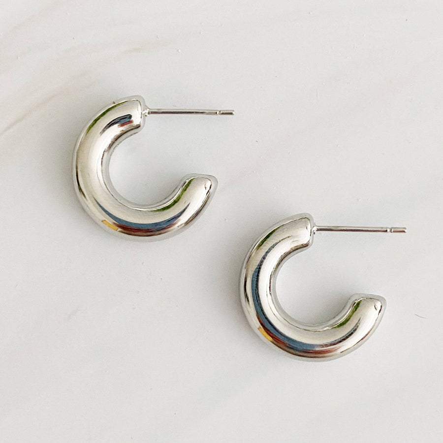 Polished Hollow Hoop Earrings