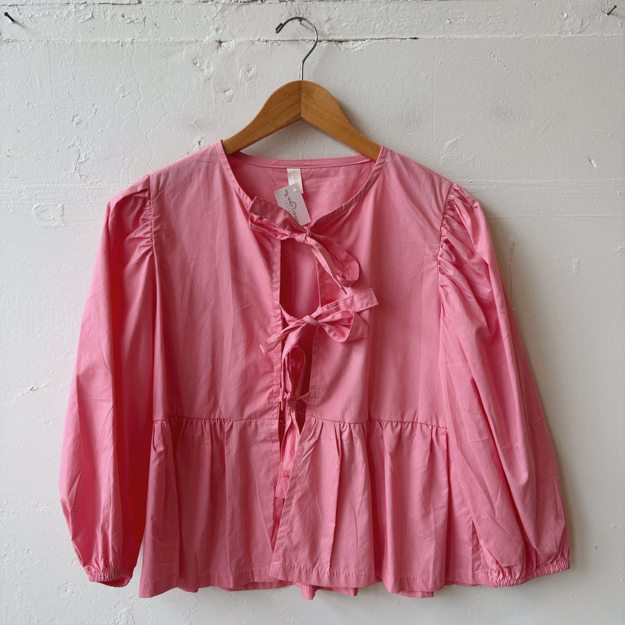 SIZE S | Pink Tie Top