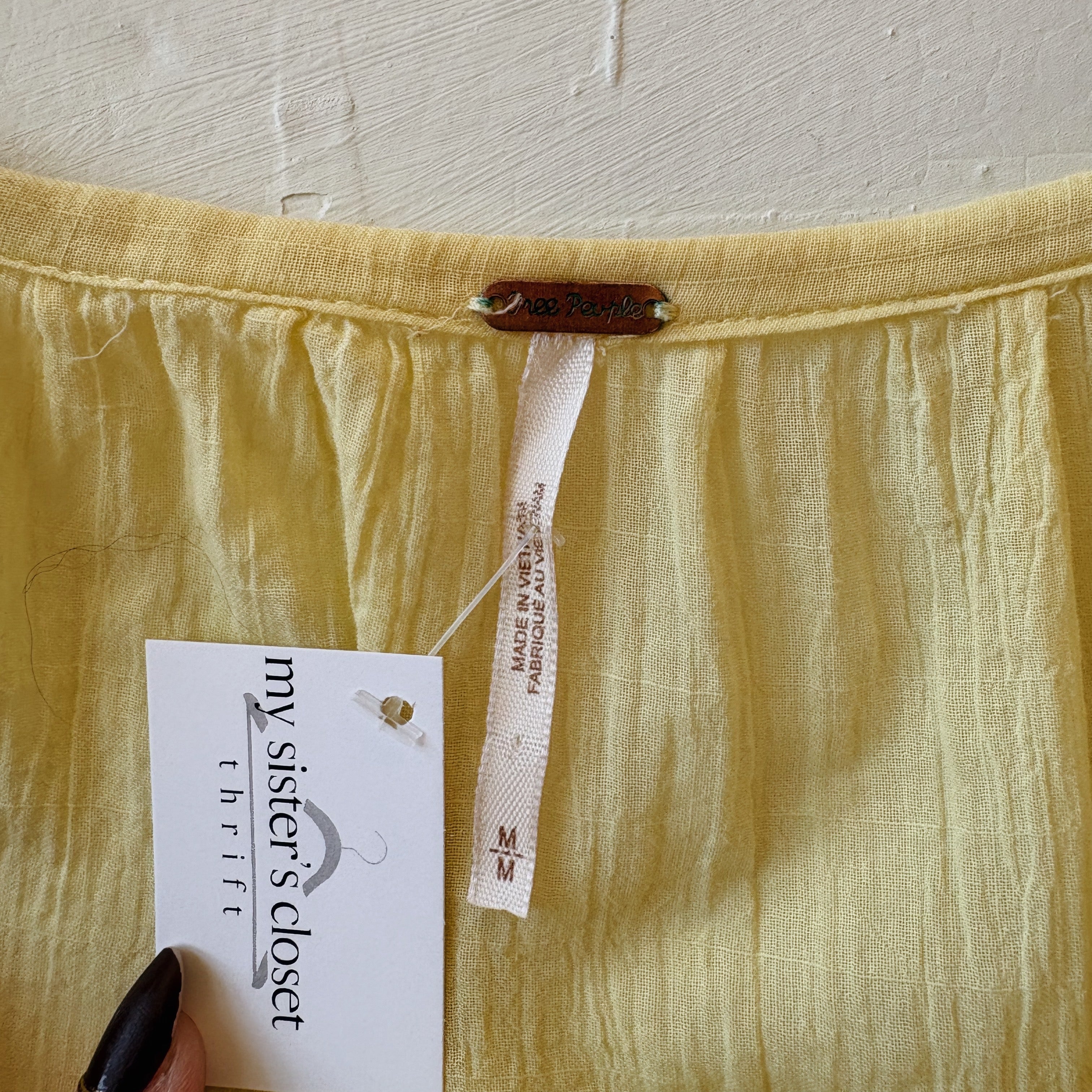 SIZE M | Free People Yellow Top