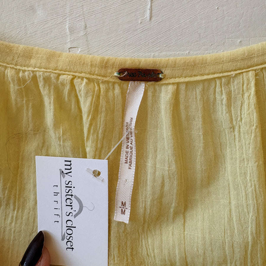 SIZE M | Free People Yellow Top