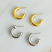 Polished Hollow Hoop Earrings