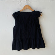 Size L | Black Detailed Tank Top