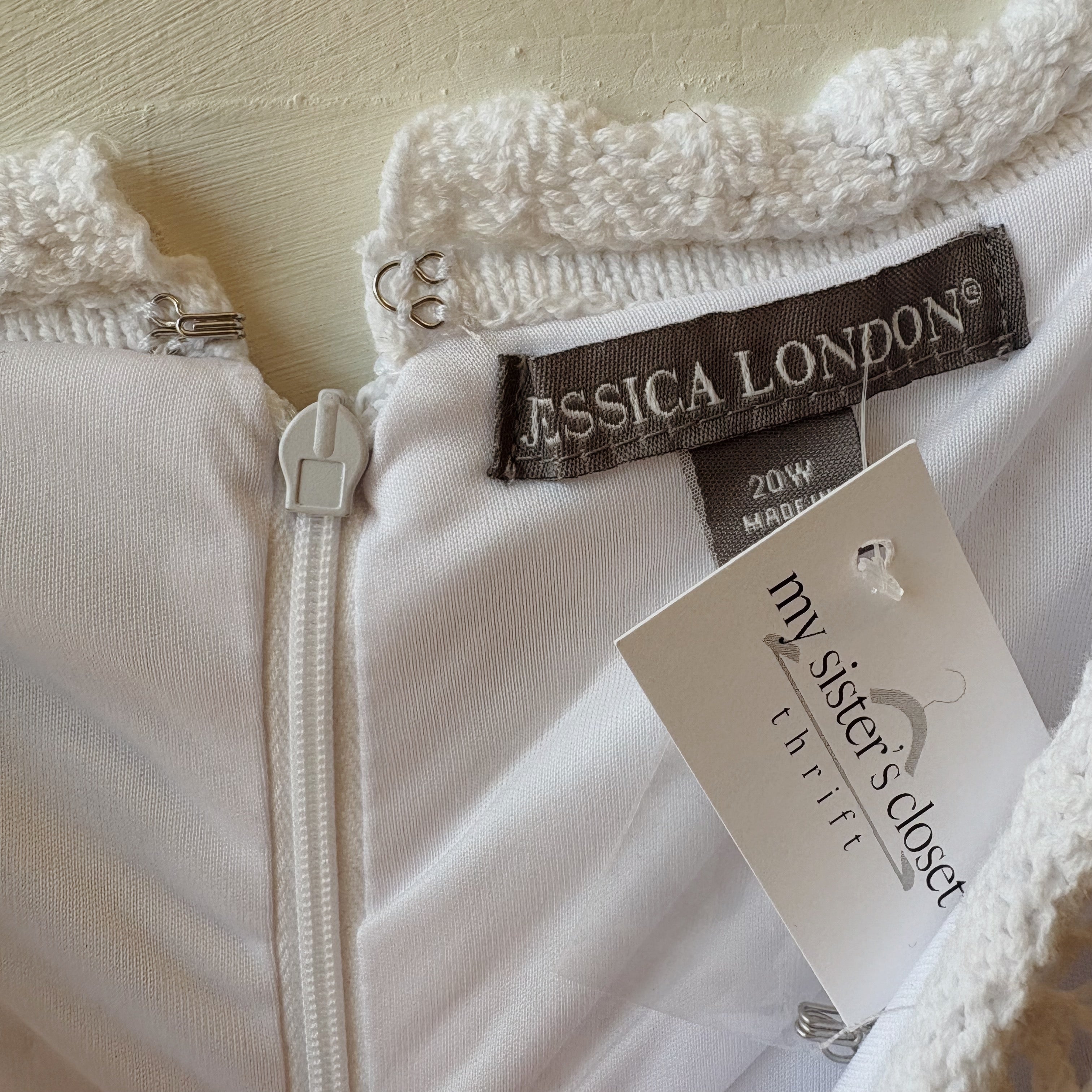 SIZE XXL | White Crochet Dress