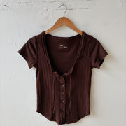 Size S | Aerie Brown Top