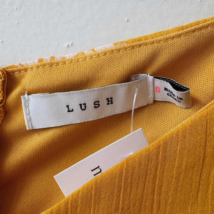 SIZE S | Yellow Floral Dress