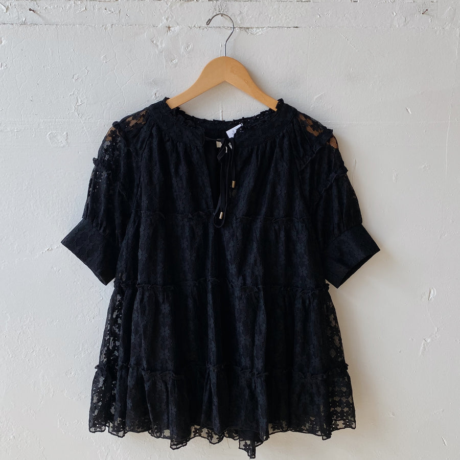 Size S | Black Lace Top