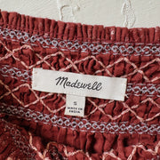 SIZE S | Madewell Red Patterned Top