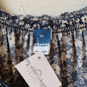 SIZE XL | Blue Floral Top