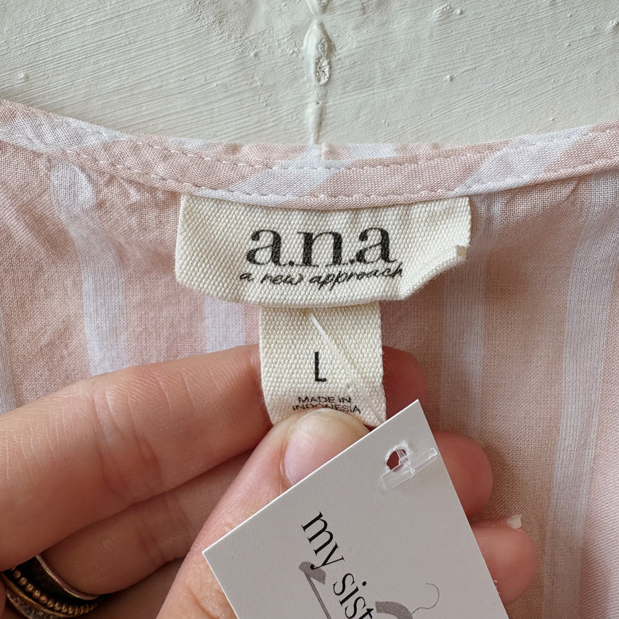 SIZE L | Pink Striped Top