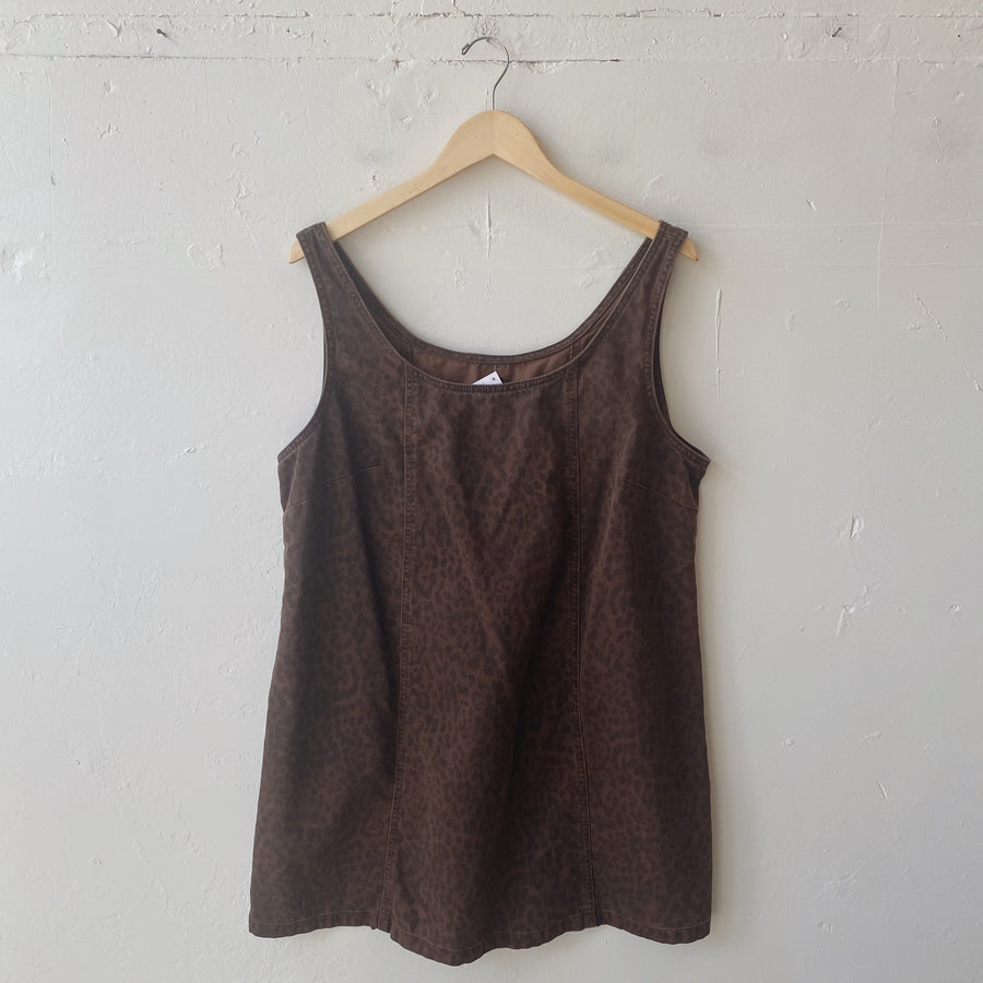 Size XL | Animal Print Denim Dress
