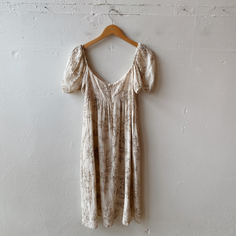 SIZE M | Floral Muslin Dress