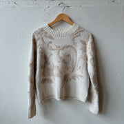 SIZE XS | Cream Patterned Sweater