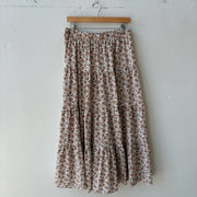 SIZE XL | Brown Floral Skirt