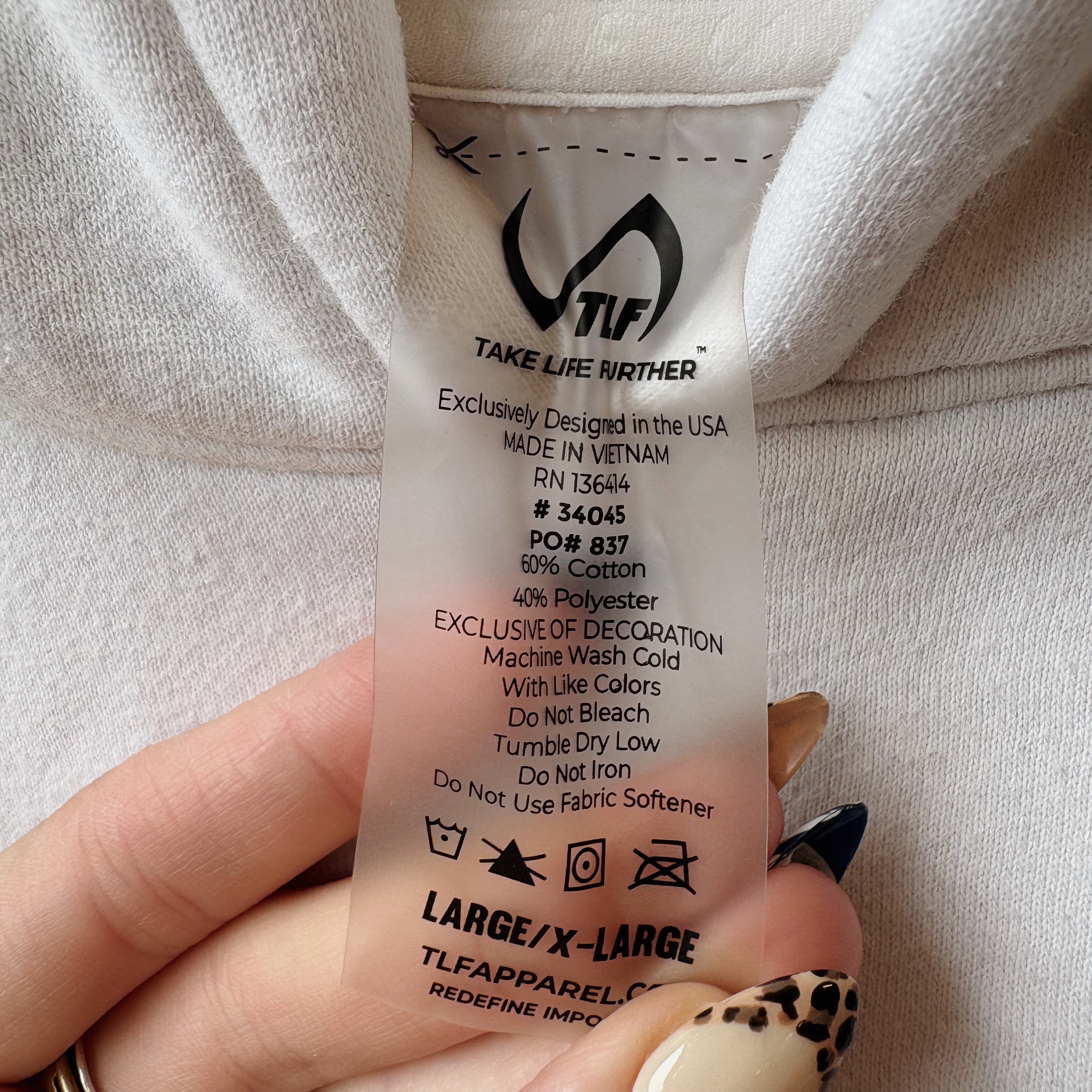 SIZE L/XL | White Sweat Set