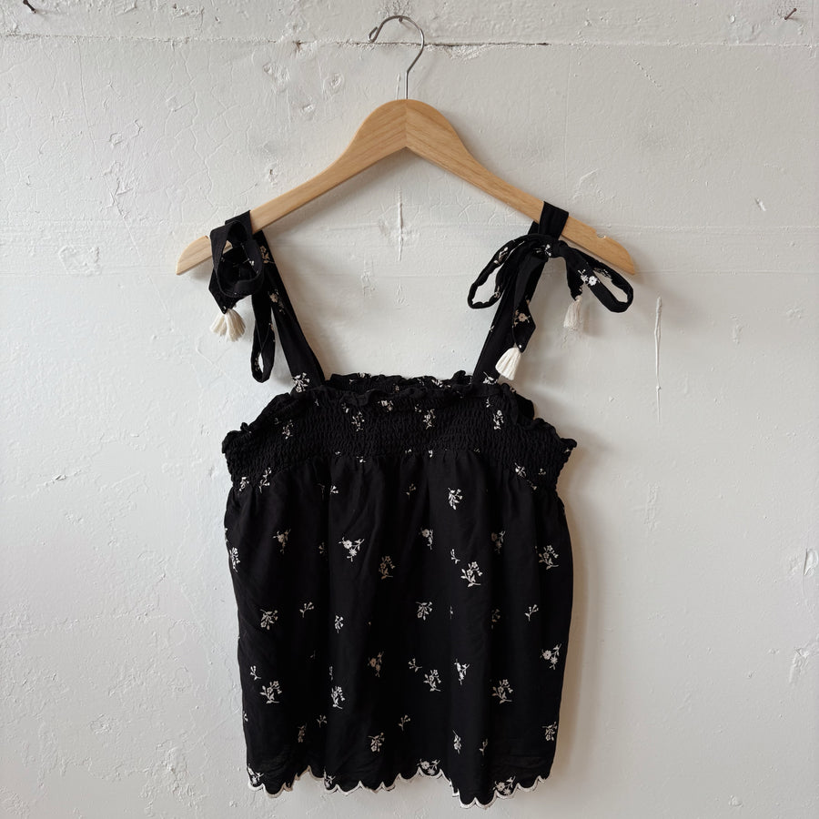 SIZE S | Black Floral Tank Top