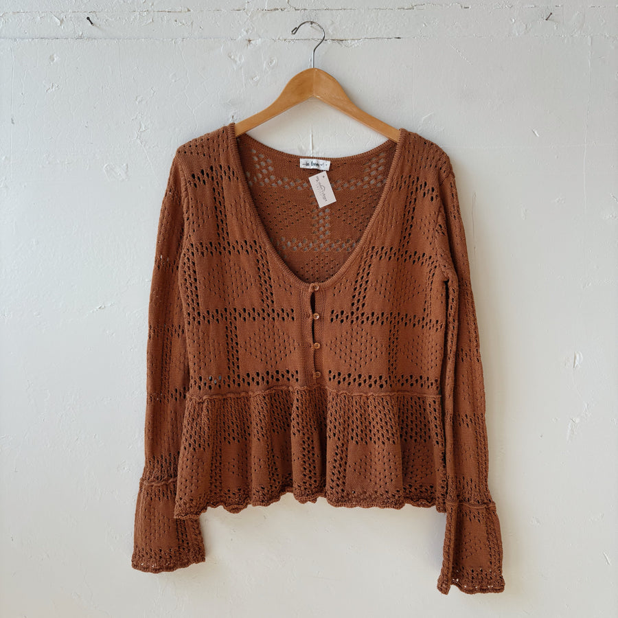 SIZE S | Orange Crochet Top