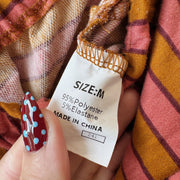 SIZE M | Orange Striped Pants