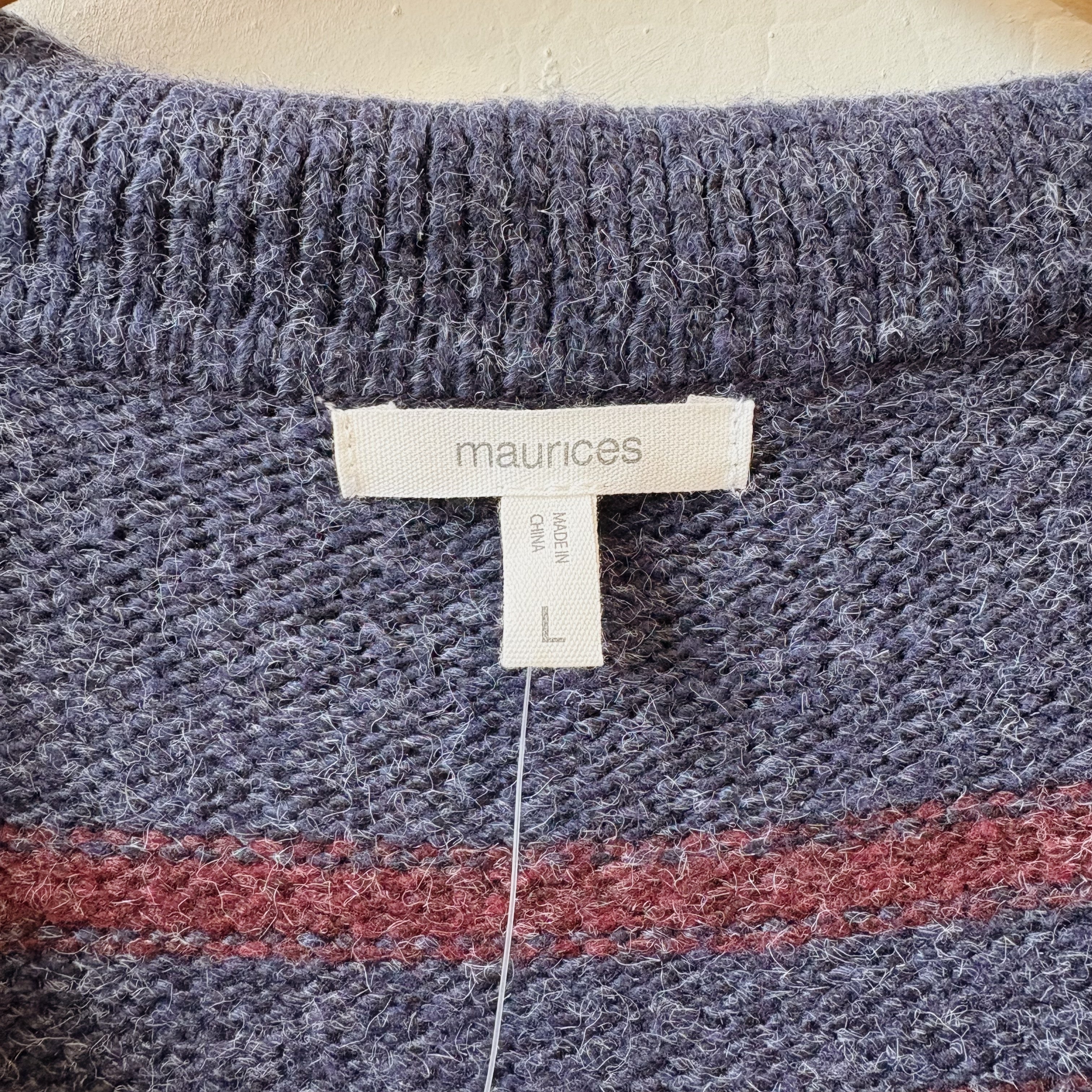 SIZE L | Red Stripe Sweater