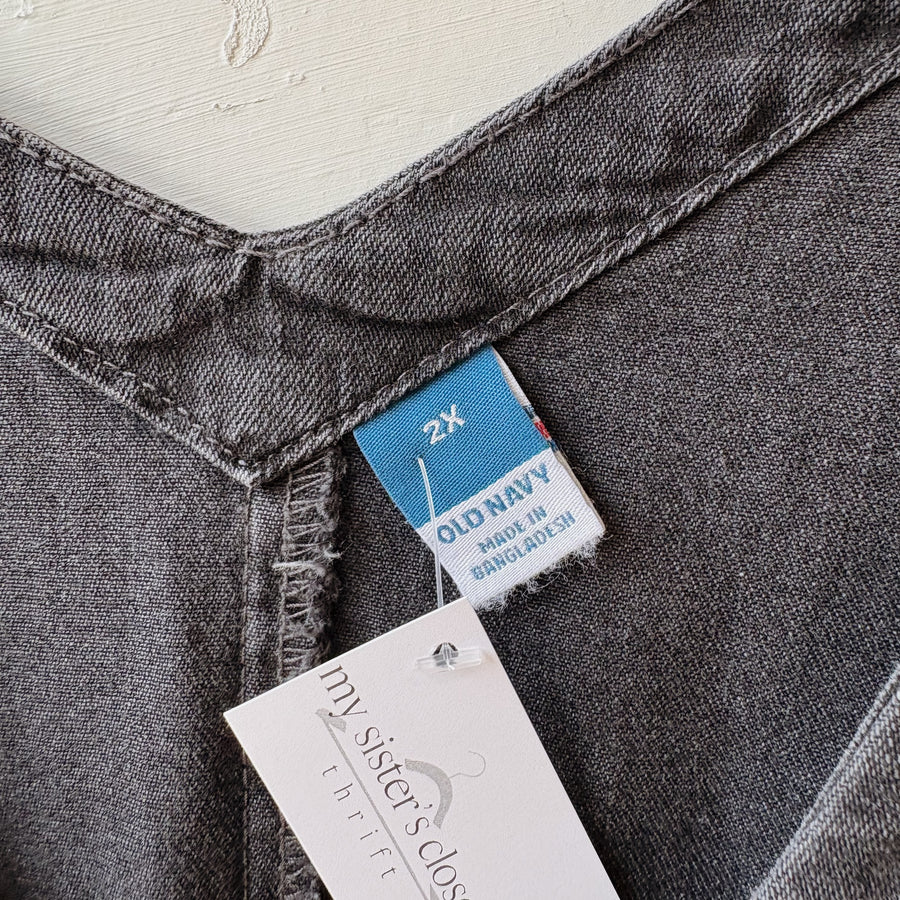 SIZE 2X | Black Denim Dress