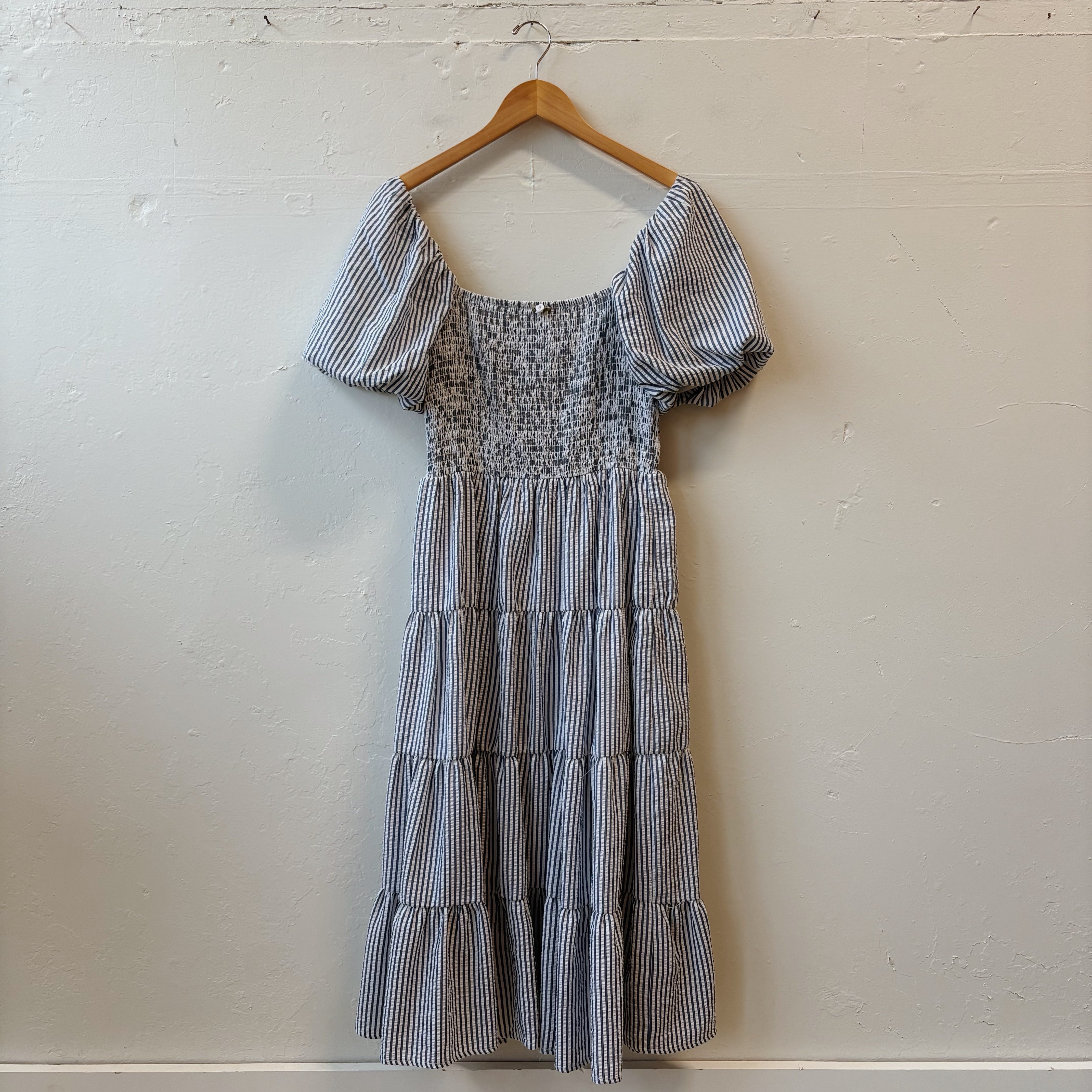SIZE M | Blue Striped Dress