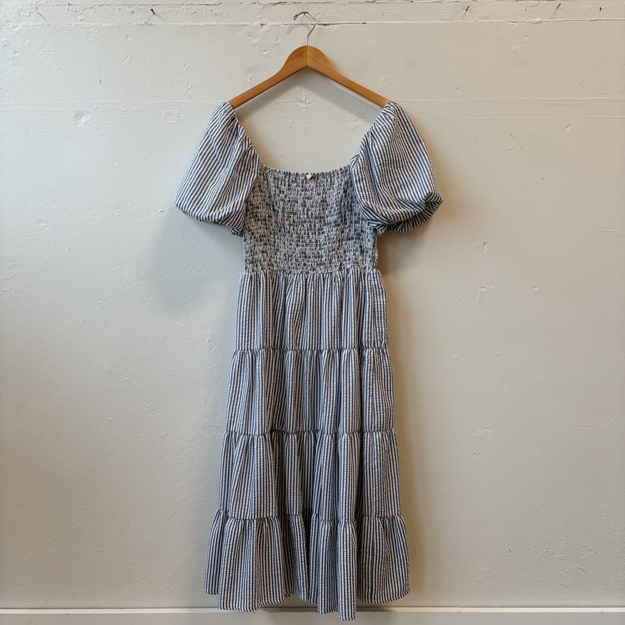 SIZE M | Blue Striped Dress