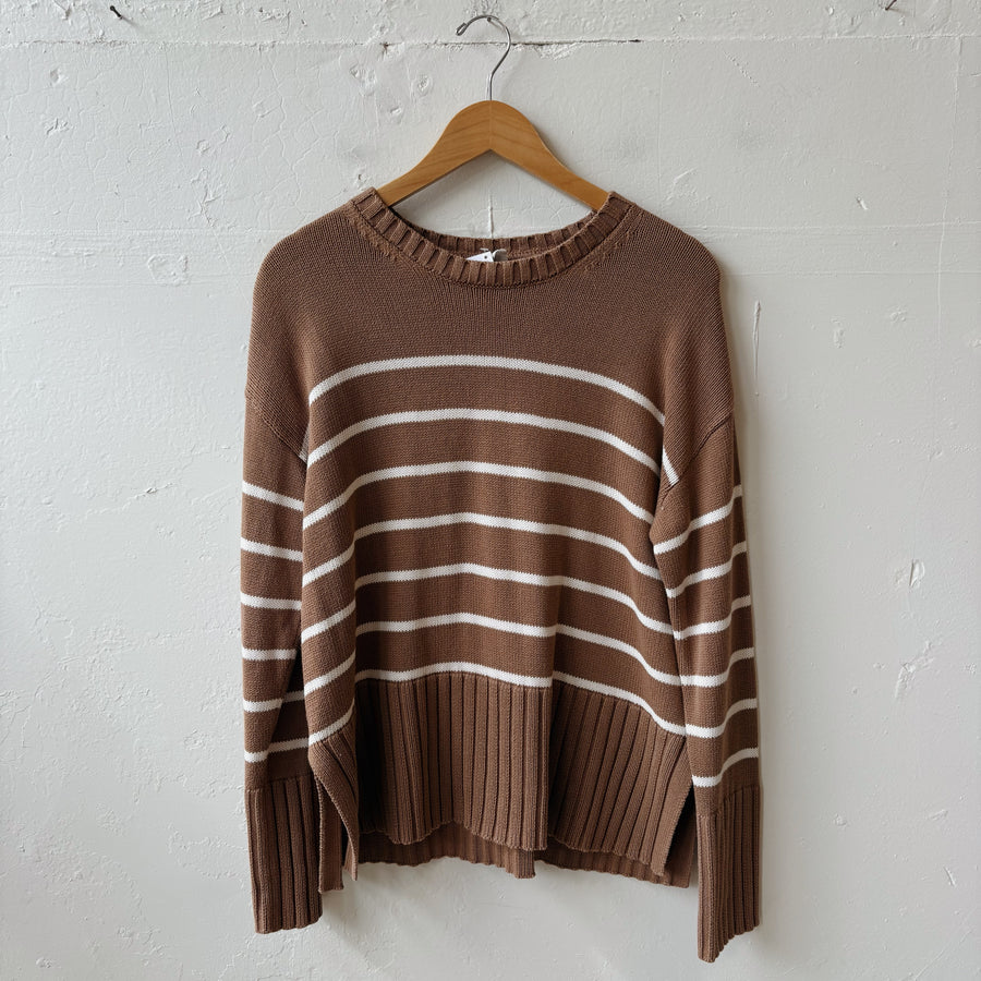 SIZE XS | Brown Striped Sweater