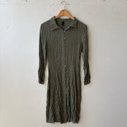 SIZE XXS | Green Textured Dress