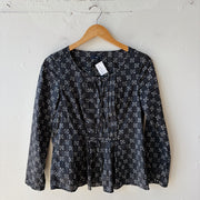 SIZE XS | Patterned Grey Top