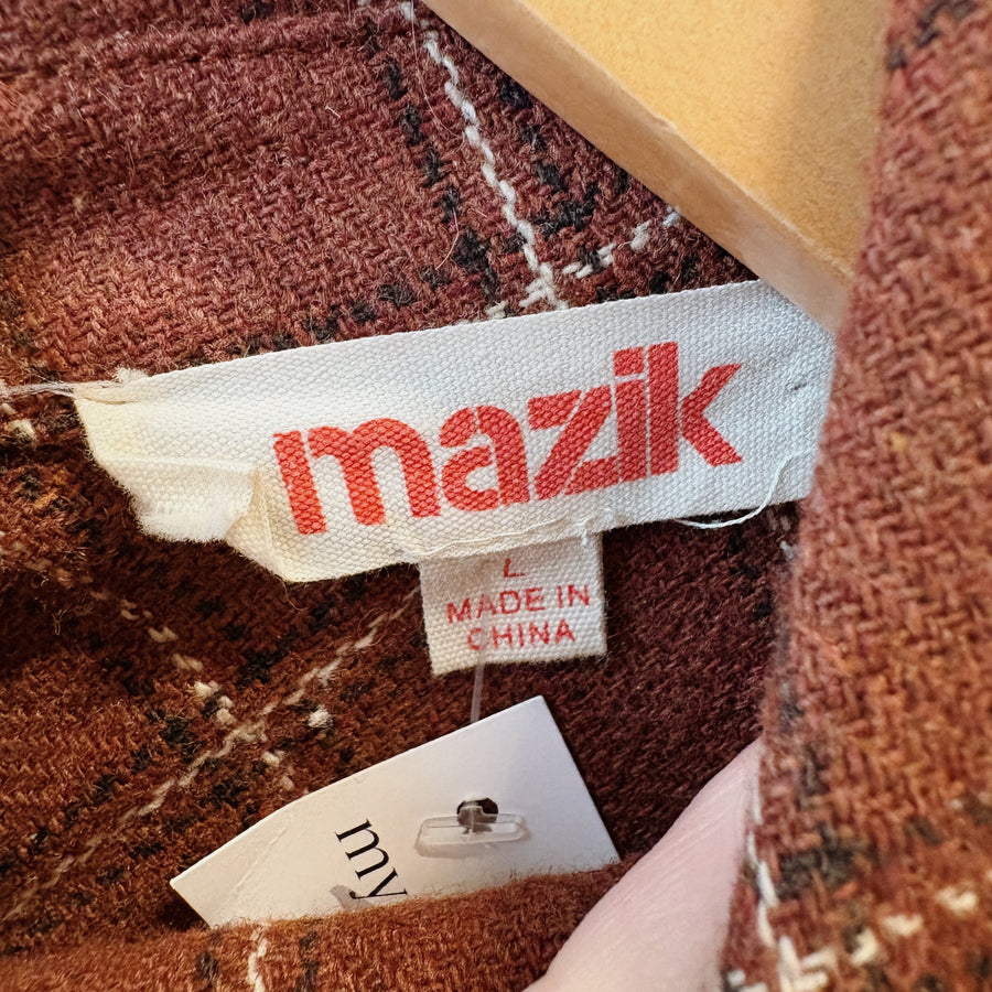 SIZE L | Red Pouf Sleeve Top