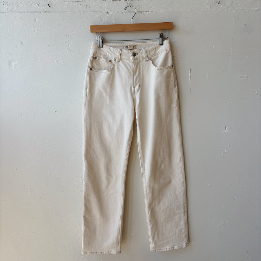 SIZE 25P | Madewell Cream Jeans