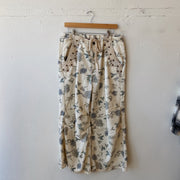 SIZE L | Floral Wide Leg Jeans