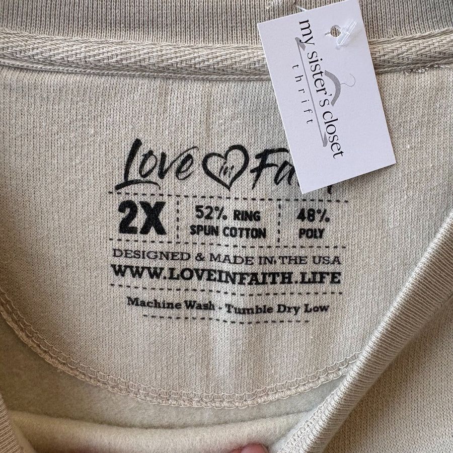 SIZE 2X | Tan Crewneck