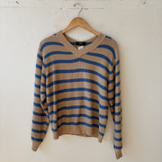 SIZE L | Blue Striped Sweater