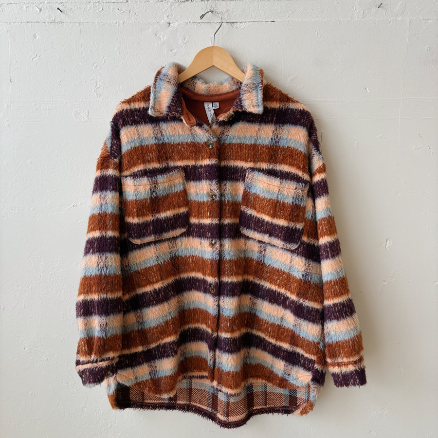 SIZE XL | Striped Shacket