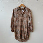 SIZE S | Long Plaid Button Down