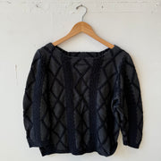 SIZE M | Black Textured Top