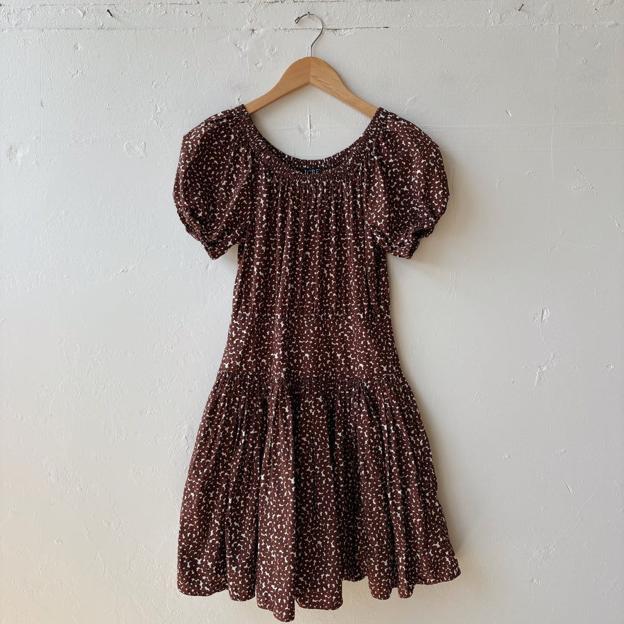 SIZE S | Brown Floral Dress