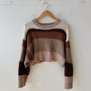 Size M | Brown Striped Sweater