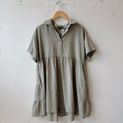 SIZE L | Green Tiered Dress