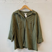 SIZE 2X | Green Button Up