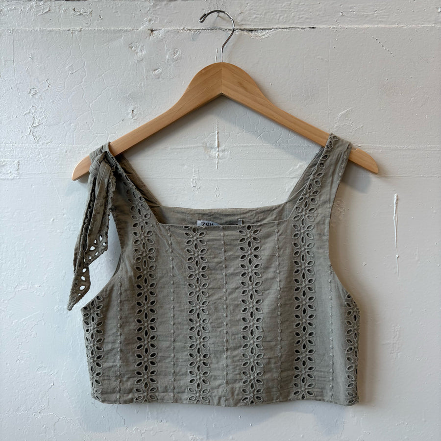 SIZE XS | Zara Eyelet Tank Top