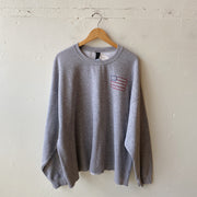 Size XL | Embroidered Flag Crewneck