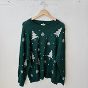 SIZE 3X | Green Tree Sweater