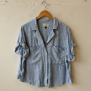 SIZE L | Blue Striped Top