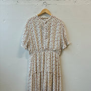 SIZE 1XL | White Floral Dress