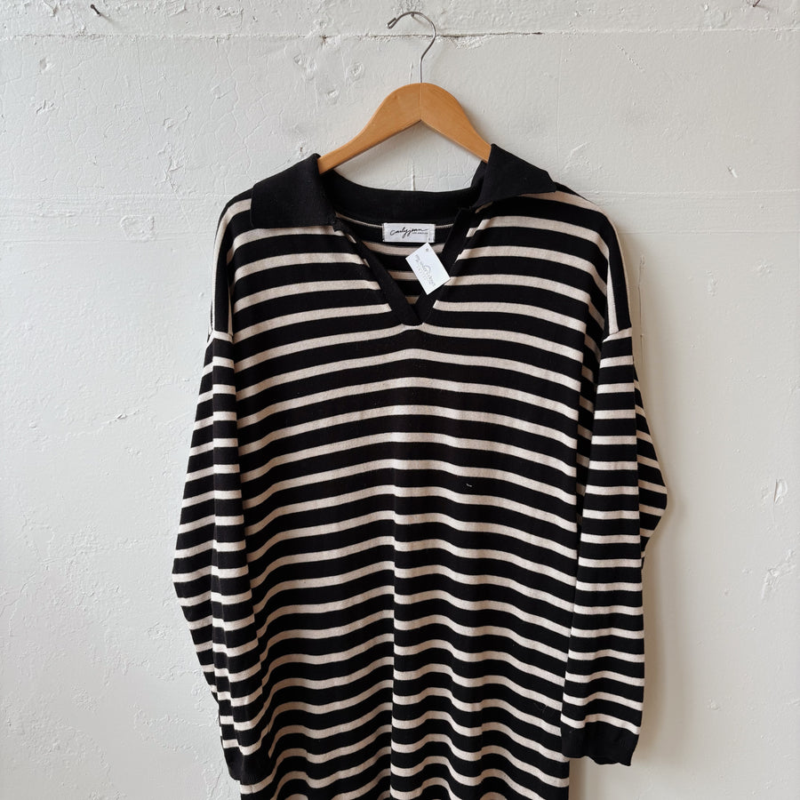 SIZE S | Striped Collared Dress